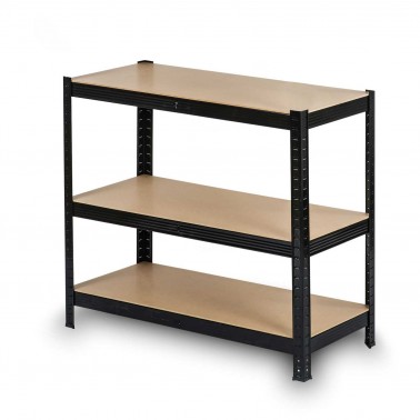 Regał metalowy magazynowy 150 x 75 x 30 cm Humberg HR-811 czarny mocny