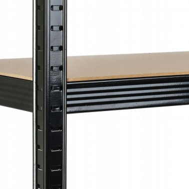 Regał metalowy magazynowy 150 x 75 x 30 cm Humberg HR-811 czarny mocny