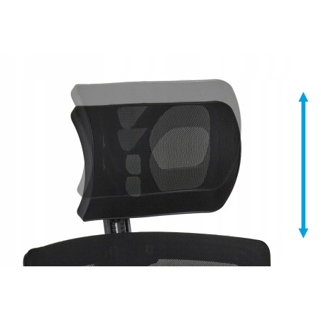 Fotel Biurowy Ergonomiczny Regulowany z zagłówkiem Materiałowy SMART