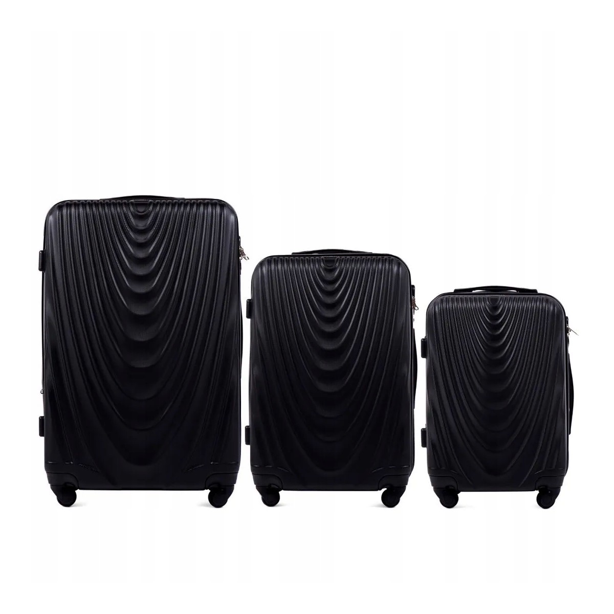 304, Zestaw 3 walizek Wings (L,M,S), Black