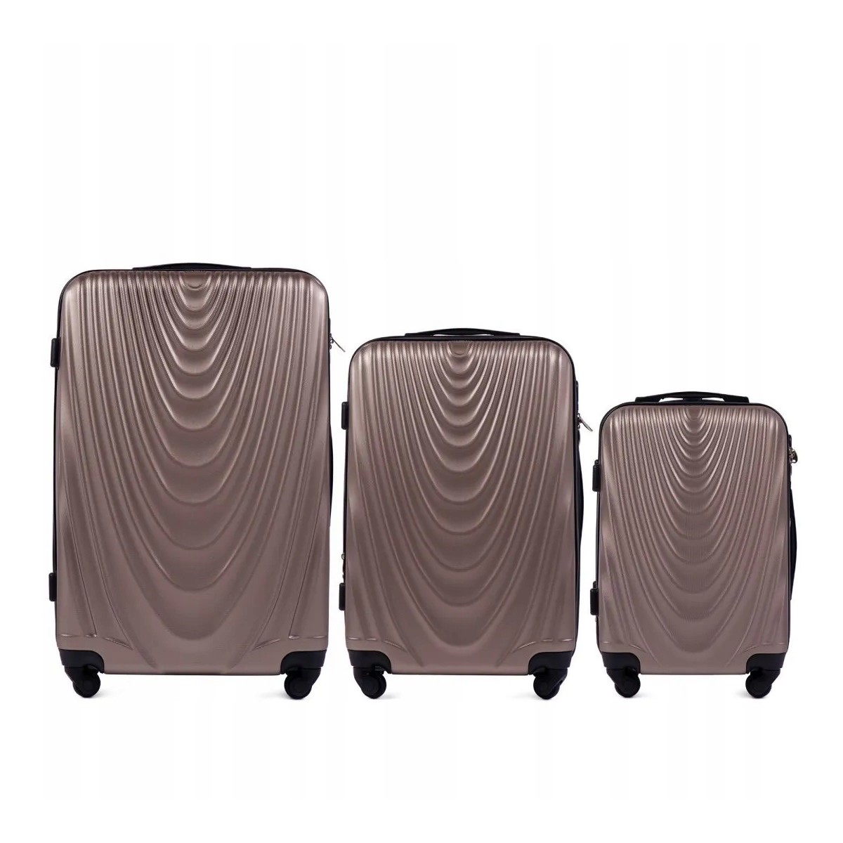304, Zestaw 3 walizek Wings (L,M,S), Champagne