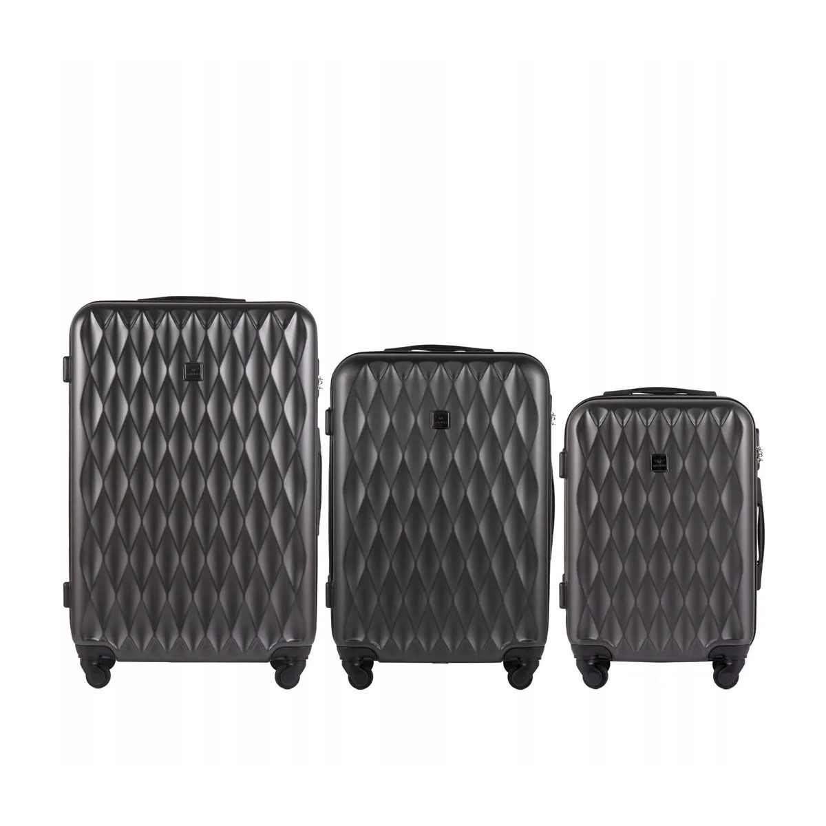 TD190-3 KPL, Zestaw 3 walizek Wings (L,M,S), Dark Grey