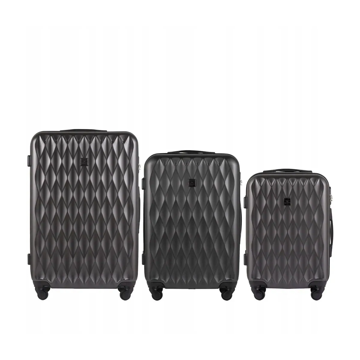 TD190-3 KPL, Zestaw 3 walizek Wings (L,M,S), Dark Grey