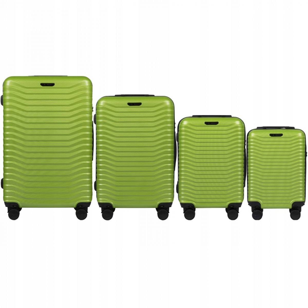 PC140, Zestaw 4 walizek (L,M,S,XS) Wings Policarbon, GREEN