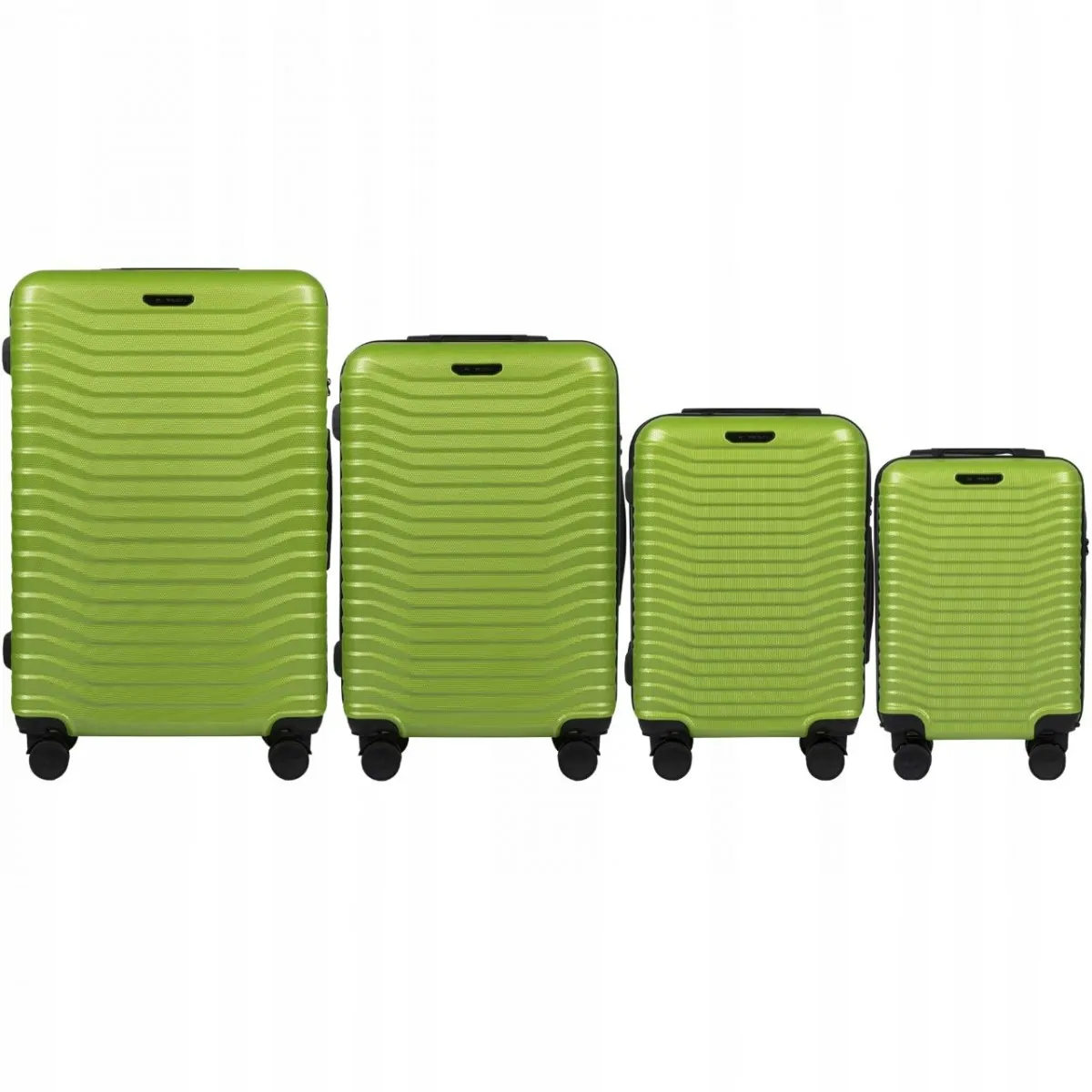 PC140, Zestaw 4 walizek (L,M,S,XS) Wings Policarbon, GREEN