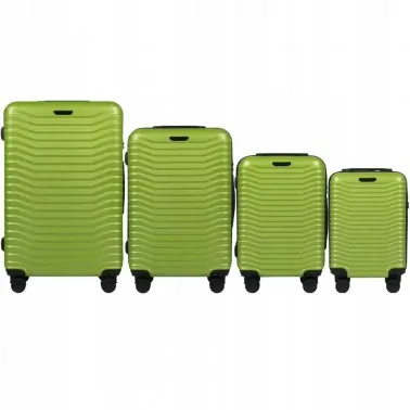PC140, Zestaw 4 walizek (L,M,S,XS) Wings Policarbon, GREEN