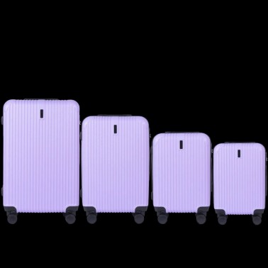 TR059, Zestaw 4 walizek (L,M,S,XS) Wings, Light Purple