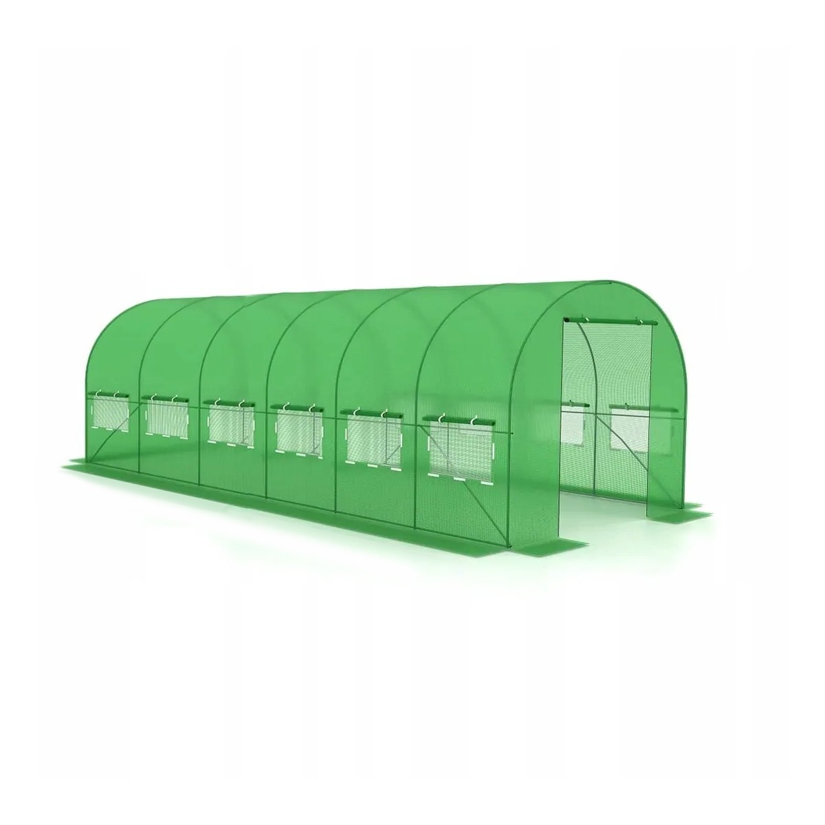 Tunel ogrodowy foliowy 18 m² 600 x 300 cm zielony szklarnia