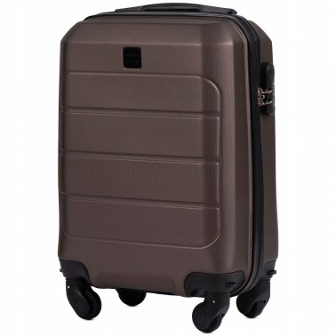 Wings Walizka twarda kabinowa mała ABS GAN01-XS-COFFEE 28 l