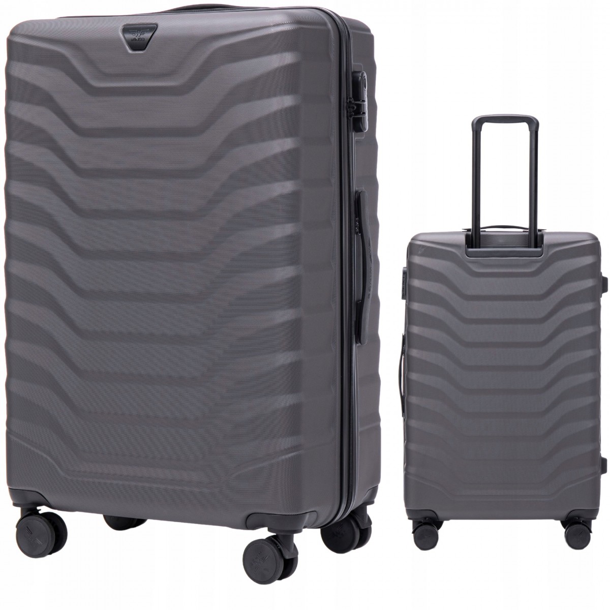 Walizka WINGS twarda duża ABS PEA01-L-D.GREY 97 l