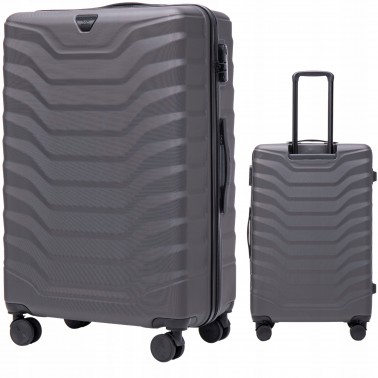Walizka WINGS twarda duża ABS PEA01-L-D.GREY 97 l