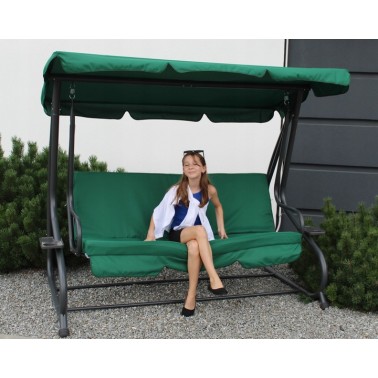 Huśtawka ogrodowa WZMACNIANA RELAX COMFORT zielona