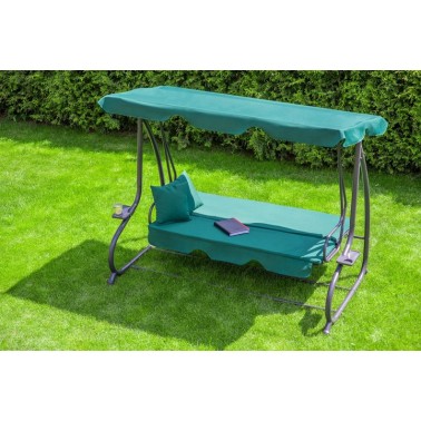 Huśtawka ogrodowa WZMACNIANA RELAX COMFORT zielona