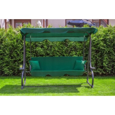 Huśtawka ogrodowa WZMACNIANA RELAX COMFORT zielona