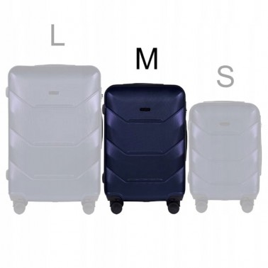 Walizka WINGS twarda średnia ABS 148 M BLUE 63 l