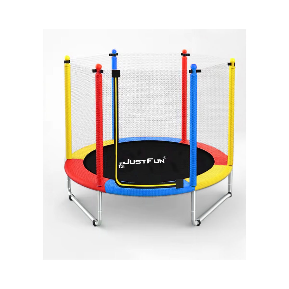 TRAMPOLINA REKREACYJNA DLA DZIECI 152 CM JUST FUN MULTICOLOR