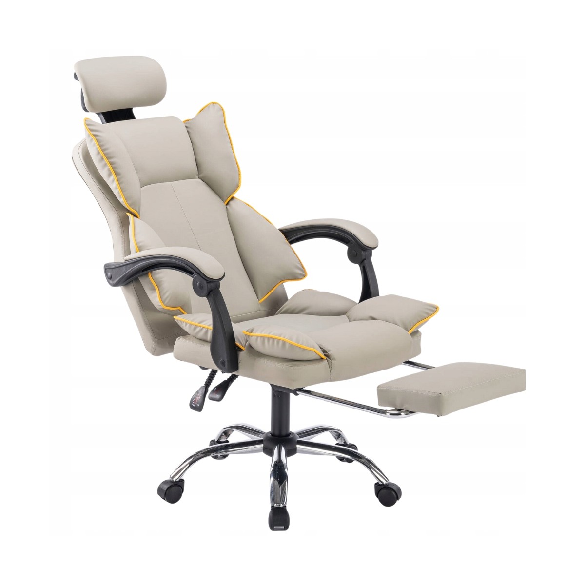 Fotel obrotowy biurowy COMO, ergonomiczny,szary