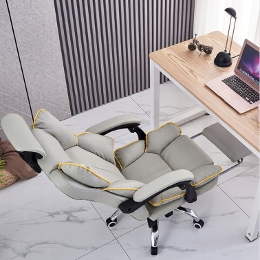 Fotel obrotowy biurowy COMO, ergonomiczny,szary