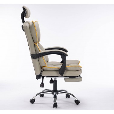 Fotel obrotowy biurowy COMO, ergonomiczny,szary