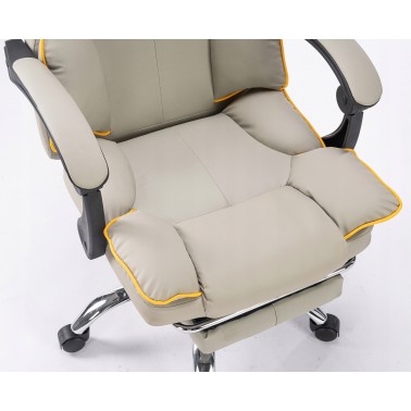 Fotel obrotowy biurowy COMO, ergonomiczny,szary