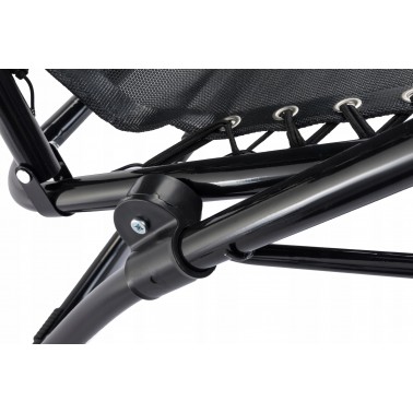 Leżak WZMACNIANY ZERO GRAVITY metal czarny