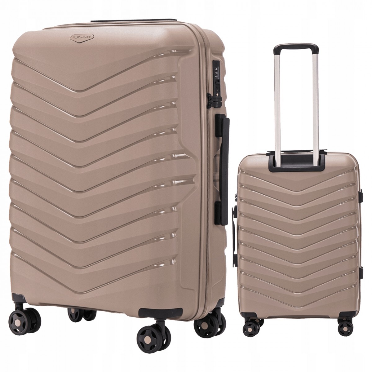 Walizka wings twarda średnia polipropylen PHX01 M CHAMPAGNE 63 l