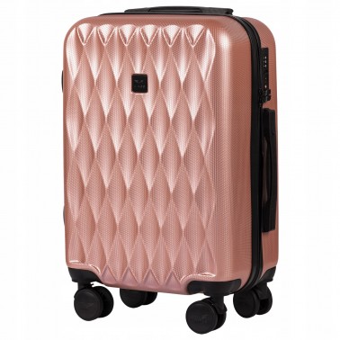 Walizka WINGS twarda kabinowa poliwęglan (polikarbonat) PC190 S PINK 38 l