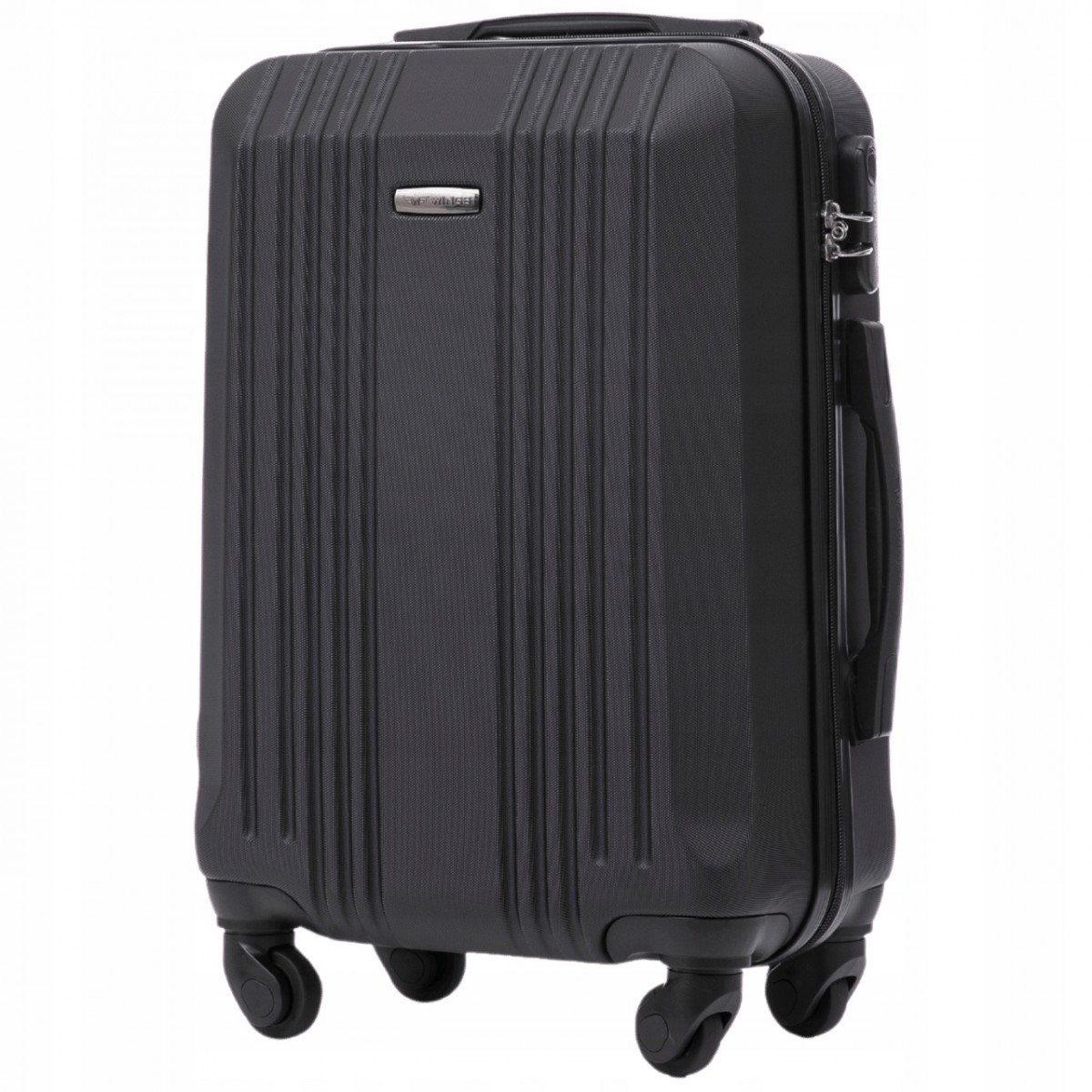 Walizka WINGS twarda kabinowa ABS KST01 S BLACK 38 l