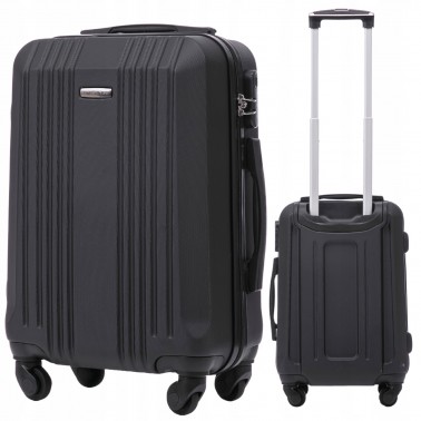 Walizka WINGS twarda kabinowa ABS KST01 S BLACK 38 l
