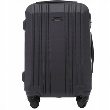 Walizka WINGS twarda kabinowa ABS KST01 S BLACK 38 l