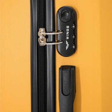 Walizka WINGS twarda kabinowa ABS KST01 S BLACK 38 l