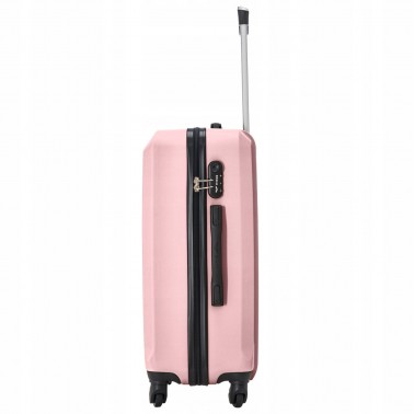 Walizka WINGS twarda średnia ABS KST01 M ROSE GOLD 68 l