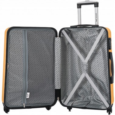 Walizka WINGS twarda kabinowa ABS KST01 S YELLOW 38 l
