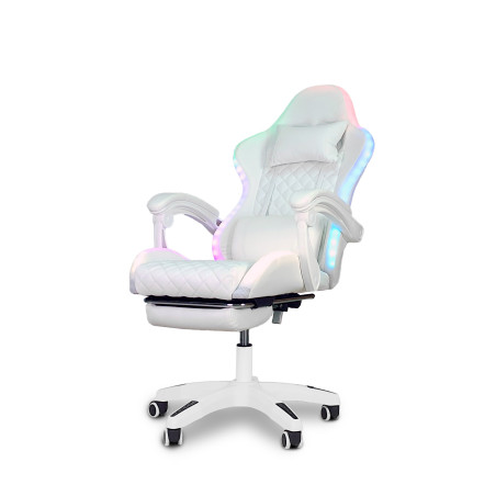 Fotel gamingowy, obrotowy, do biura, salonu SPARTA BIAŁY