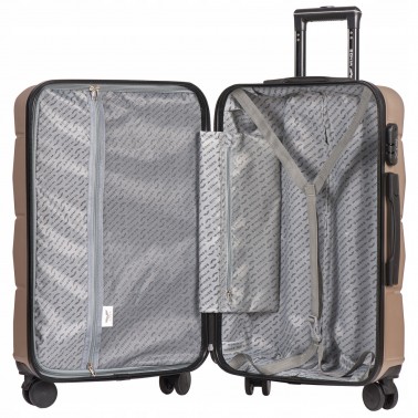 Walizka WINGS twarda kabinowa ABS Peacock 149 S DARK GREY 38 l