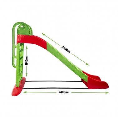 Zjeżdżalnia Doloni z uchwytem 243 cm Zielono-czerwona