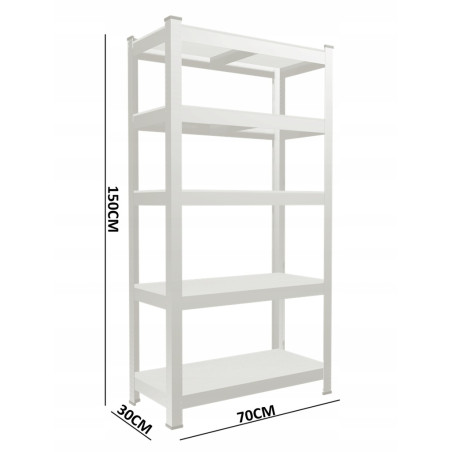 Regał metalowy 150 x 70 x 30 cm max 150 kg na półkę DO PIWNICY, GARAŻU