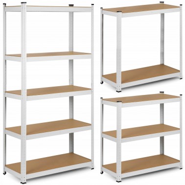 Regał magazynowy metalowy 180 x 90 x 40 cm max 260 kg na półkę