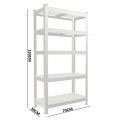 Regał metalowy 150 x 70 x 30 cm max 150 kg na półkę DO PIWNICY, GARAŻU