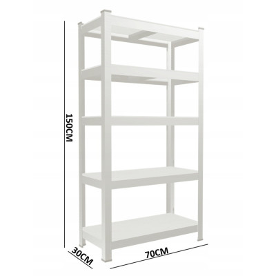 Regał metalowy 150 x 70 x 30 cm max 150 kg na półkę DO PIWNICY, GARAŻU