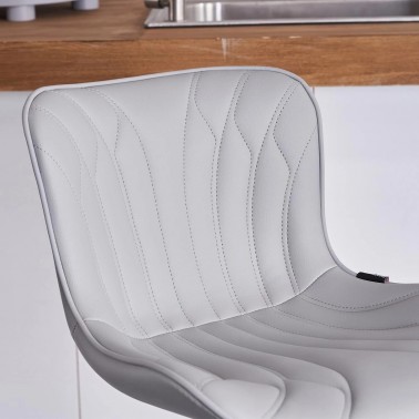 Hoker regulowany Monaco Eco skóra szary BL