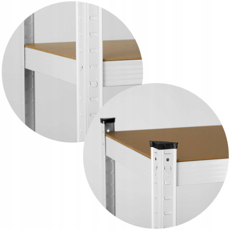 Regał magazynowy metalowy 180 x 90 x 40 cm max 260 kg na półkę