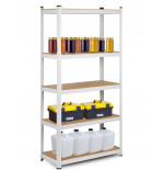 Regał magazynowy metalowy 180 x 90 x 40 cm max 260 kg na półkę