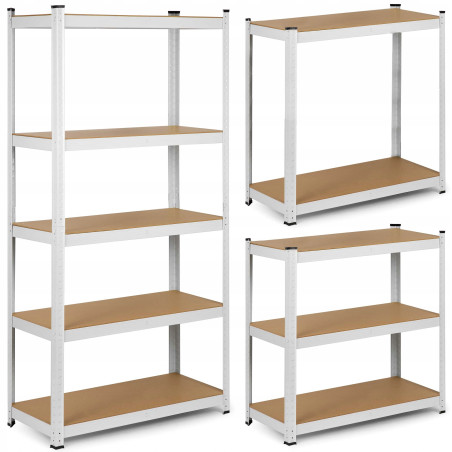 Regał magazynowy metalowy 180 x 90 x 40 cm max 260 kg na półkę