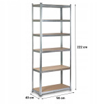 REGAŁ MAGAZYNOWY 220x90x40 METALOWY 6 półek 900kg