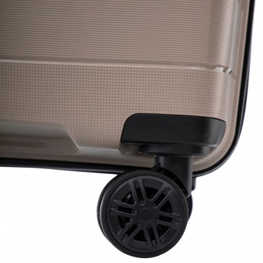 Walizka twarda WINGS kabinowa polipropylen HWF02 S CHAMPAGNE 38 l