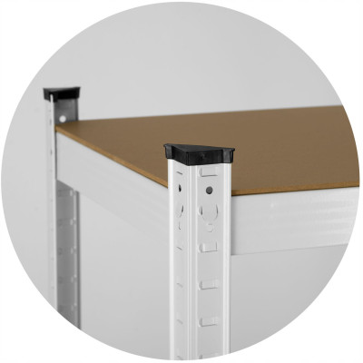 Regał magazynowy metalowy 180 x 90 x 40 cm max 260 kg na półkę