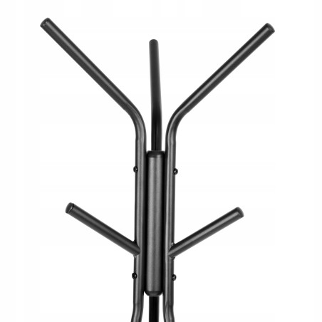 WIESZAK PODŁOGOWY STOJĄCY NA KURTKI UBRANIA STOJAK METALOWY CZARNY LOFT 180