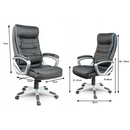 Fotel biurowy obrotowy Madera brązowy Mega Wygodny-MIĘKKI