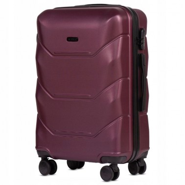 WALIZKA ŚREDNIA POJEMNA Z POSZERZENIEM WINGS ABS 149 63 l BURGUNDY